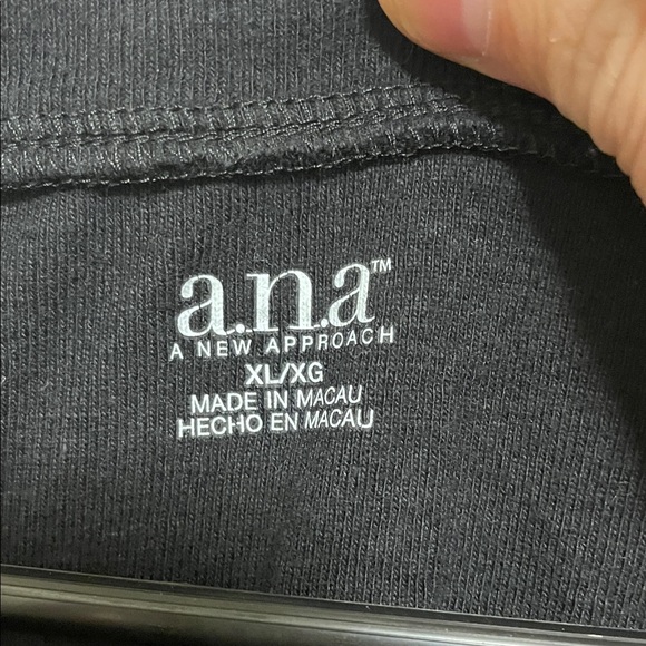 a.n.a Black Tee with Gray Floral Accents - Picture 2 of 6